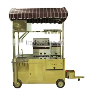 Mobile Hamburgers Carts Food Vending Truck Cart for Crepe Maker Sale thumbnail-3