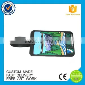 Custom Logo Rectangle Soft Pvc Golf Bag Tag thumbnail-1