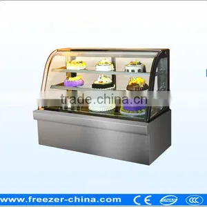 Curved Glass Cake Showcase ,bakery Glass Showcase,refrigerated Cake Showcase thumbnail-1