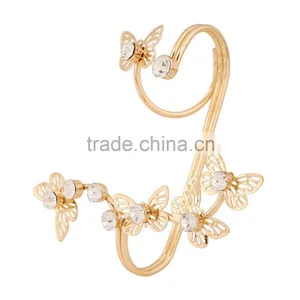 Hot Selling Crystal Butterfly Rings Double Fingers Ring Accessories For Women thumbnail-3
