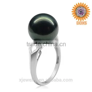 Custom Wholesale Fashion High Grade South Sea Flower Shell Pearl Silver Ring thumbnail-1