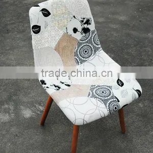 Patchwork Dining Room Chairs Cheap With Four Wood Legs thumbnail-3