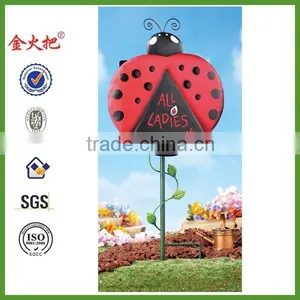 Metal Ladybug House Garden Stake thumbnail-1