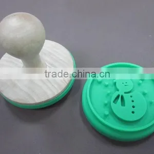 Factory Manufactured Christmas Snowman Silicone Stamp Silicone Cookie Stamp thumbnail-1