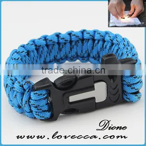 Small MOQ Paracord Bracelet With Logo, Cheap Military Braided Survival Bracelets thumbnail-1