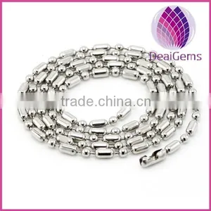 Cheap Stainless Steel Round Beads With Oval Bead Chain for Pendant thumbnail-1