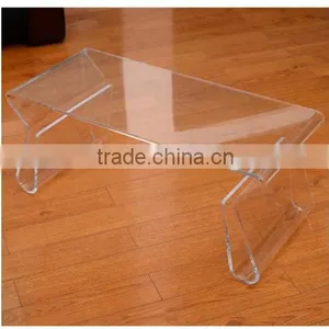HomCom 38" Modern Acrylic Coffee Table thumbnail-4
