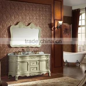 WTS16122 47 Inch Antique Cream White Undermount Single Sink Bathroom Vanity With Top thumbnail-4