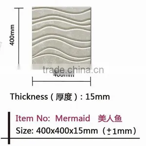 2016 Cheap Leather Panel Interior Decor Wall Covering Idea 3D Wave Panel (Mermaid ) thumbnail-5