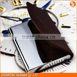 Business Affairs Brown PU Leather Credit Card Holder Name Card Case for Business Men and Promotional Gift thumbnail-6