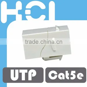 RJ45 Cat5e 180 Degree Unshielded UTP Straight Keystone Coupler thumbnail-3