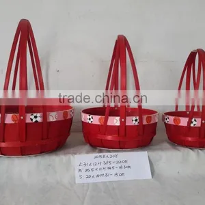 Easter/Spring Wooden Basket Printed With Sport Logo thumbnail-1