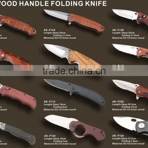 Fctory Direct Wood Handle Folding Knife thumbnail-2