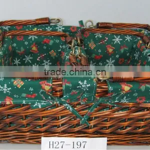 Two Handles Wicker Basket thumbnail-1