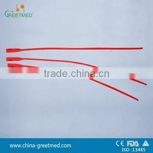 Medical Disposable Red Latex Urethral Catheter thumbnail-1