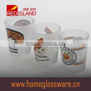 50ml Frosted Liquor Glass Cup With Decal Customized Logo thumbnail-1