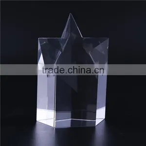 Customized Star Shaped Crystal Glass Awards Trophies thumbnail-2