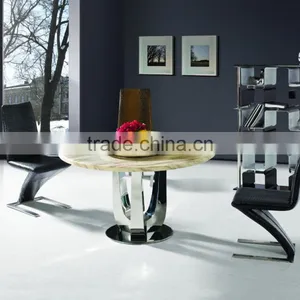 TH704-1 Xinqing Modern Furniture Round Dining Table for Sale thumbnail-1