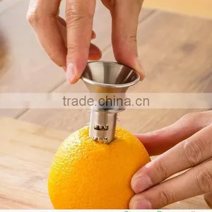 CY179 Potable Stainless Steel Fruit Vegetable Tools Lemon Juicer Manually Squeezers thumbnail-4