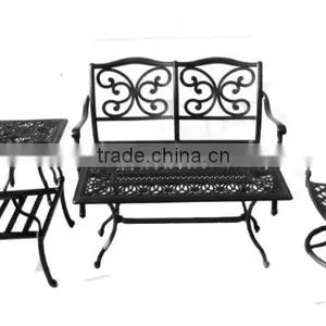 SIGMA Outdoor Metal Furniture Cast Aluminum Sofa Set Swivel Chairs thumbnail-1
