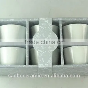 6 Pcs White Ceramic Cup With Gift Box.wholesale Porcelain Cup thumbnail-2