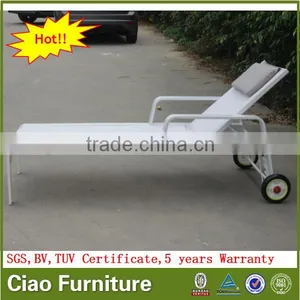 Patio Furniture Outdoor Sun Lounge With Wheels thumbnail-4