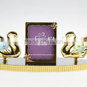 Swarovski Crystals Twin Swan Photo Frame Wedding Gfits for Guests thumbnail-2