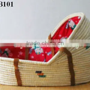 Hand Made White Wickerbaby Cloth Basket for Home Use thumbnail-1