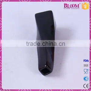 Irregular Shape Ceramic Black Glaze Single Flower Vase thumbnail-4