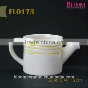White Ceramic Cylinder Pot thumbnail-5