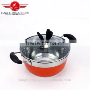 Colorful 10pcs Stainless Steel Best Selling Soup Pot Set/cooking Pot Set thumbnail-3