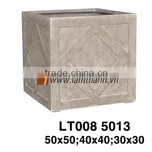 East Asia Producer Romance Garden Landscape Cube Poly Rock Pot thumbnail-1