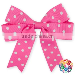 Pink White Dots Baby Boutique Wholesale the Ribbon Boutique Hair Clips Hair Accessories for Kids thumbnail-1