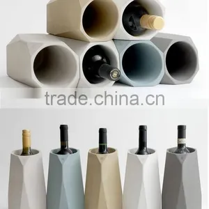 Wholesale Handmade Concrete Grey Cement Wine Cooler thumbnail-2