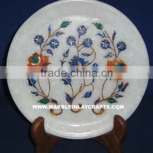 Excellent Quality Marble Inlay Plates , Decorative Gift Plate thumbnail-1