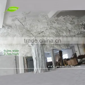GNW BTRO059-3 New 13ft White Big Artificial Maple Leave Blossom Tree for Landscape Garden Decoration thumbnail-1