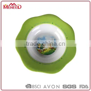 Animal Printing Candy Green Lacy Custom Cheap Personalized Plastic Bowl thumbnail-1