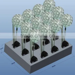 RBG Led Handmake Acrylic Ball Iron Solar Stake Light Outdoor Garden Decorations thumbnail-1