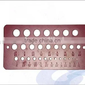 29 HOLES 1/16 Inch TO 1/2 Inch CARBON STEEL PRECISION DRILL BIT GAUGE FOR MEASURING TOOLS thumbnail-1