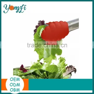 Stainless Steel Silicone Food Tongs Salad Serving Food Tongs Kitchen Tool Set thumbnail-1