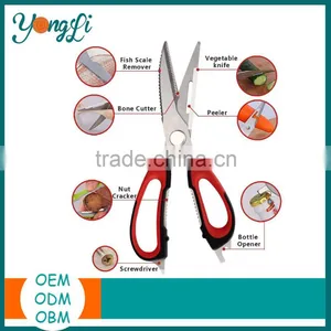 Heavy Duty Scissors Utensils With Magnetic Holder Stainless Steel Kitchen Shears thumbnail-1