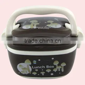 Small Size Square Plastic Bento Lunch Box With Handle thumbnail-4