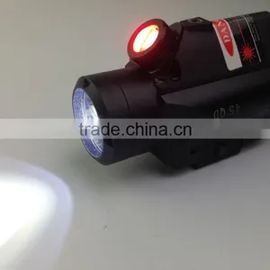 Erains TAC Optics Tactical Compact Pistol Weapon 225 Lumens Q5 LED Flashlight With 45 Degree 25 Lumens Red LED Light /Torch thumbnail-2