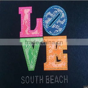 Beauty LOVE Custom Logo Patch for City Name or School thumbnail-1