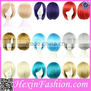 Wholesale Fashion Girl Short Multi Color Wigs thumbnail-1