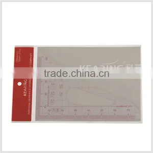 Kearing Sanwich Line Scale Rules 1:5 Red Ink Transparent Ruler #8515 thumbnail-2