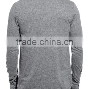 Mens Full Sleeve Round Neck Dark Grey Cotton Tshirt thumbnail-2