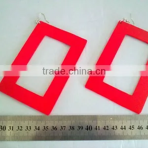 Big Hoop Earrings, Fashion Oversized Wood Earring, Europe Style thumbnail-1
