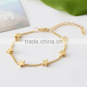 Zm33719a Simple Ladies New Model Gold Plated Heart Shaped Charm Bracelet thumbnail-1