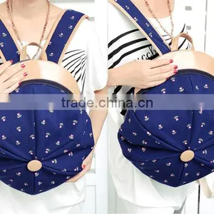 Fashion Lovely Women Cap Pattern Canvas Bag Backpack Rucksack 18112 thumbnail-1